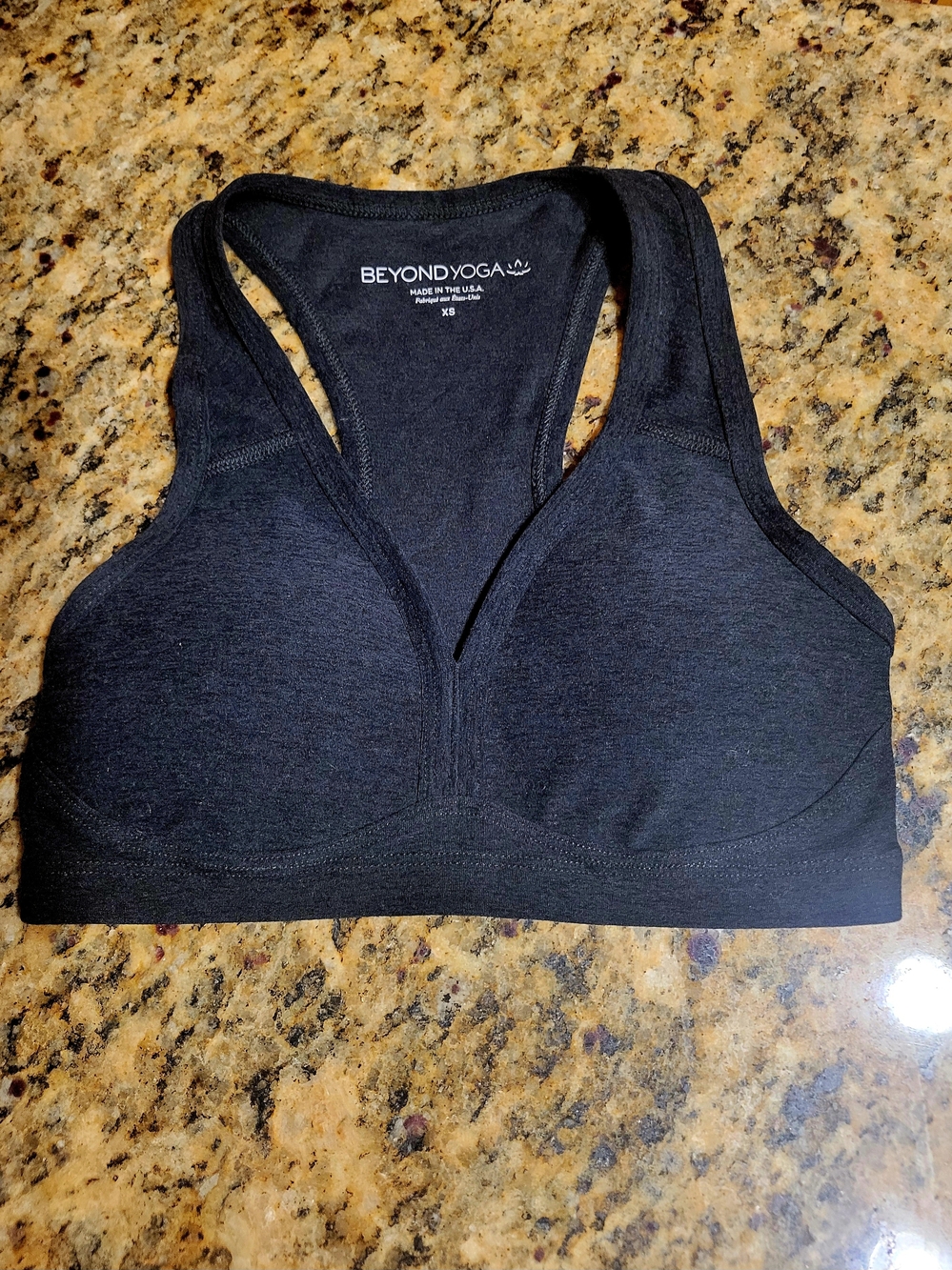 Beyond Yoga Midnight Black Racerback Support Bra